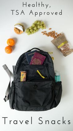 the back pack is full of food and snacks