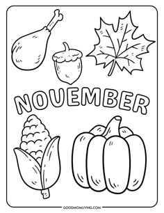 November Coloring Pages Free Printable Simple Thanksgiving Coloring Pages, November Coloring Pages Free Printable, November Drawings, November Coloring Pages, Preschool Corner, Prek Thanksgiving, Thanksgiving Activity Sheets