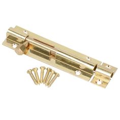 brass plated door hinge with screws