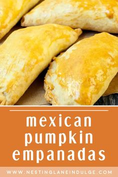 mexican pumpkin empanadas with text overlay