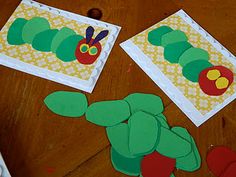 the very hungry caterpillar cut outs are ready to be made into paper crafts