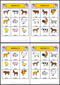 animals and their names in spanish