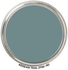 a blue paint with the words aegean teal 209 - 40