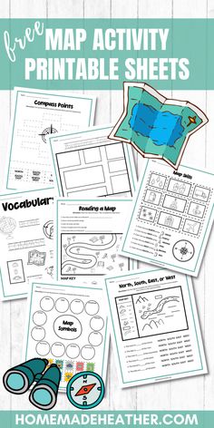 the printable map activity sheets for kids to practice reading and writing with their own hands