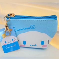 Nwt Sanrio’s Cinnamoroll Small Zippered Pouch 12cm*8cm*4.5cm Official Sanrio License Cute Light Blue Bag For Gift, Portable Blue Pouch Wallet, Cute Blue Rectangular Wallet, Cute Portable Coin Purse For Daily Use, Casual Blue Pencil Case For Daily Use, Cute Blue Wallets For Gifts, Cute Blue Wallets For Gift, Cute Portable White Pouch, Kawaii Portable Coin Purse For Daily Use