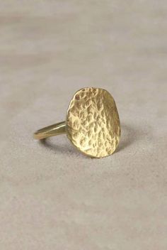 Grande Crater Ring | Mahnal Texture Jewelry, Hammered Jewelry, Brass Rings, Metalsmithing Jewelry, Organic Jewelry, Bronze Jewelry, Hammered Rings, Contemporary Ring, Textured Ring