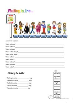 a worksheet for children's reading about climbing the ladder to get to the top