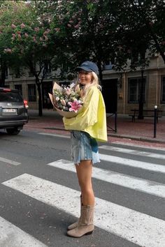 Outfit Ideas With Cowboy Boots, Summer Vintage Outfits, Streetwear Outfit Ideas, Trendy Outfit Ideas, Outfit Ideas For Women, Summer Vintage, Trendy Outfit