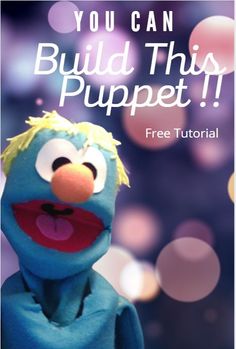 an image of a blue bird with the words you can build this puppett