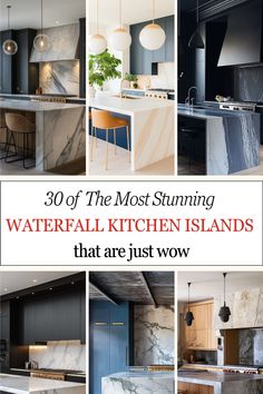 the most stunning waterfall kitchen islands that are just wowwvg - cover