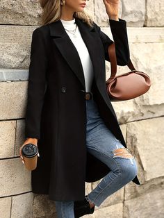 Long Coat Outfits, Trendy Coats, Long Coat Outfit, Gilmore Girls Fashion, Long Winter Jacket, Long Winter Coats Women, Trendy Coat, Outfit Ideas 2024, Cute Work Outfits