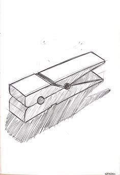 a pencil drawing of an empty box