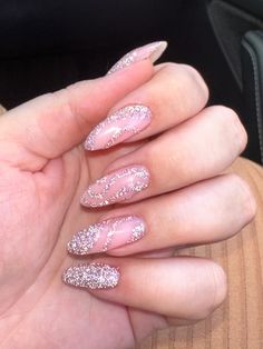 Silvester Nails, Ball Nails, Nagel Design, Beauty Inspo, Pink Glitter, French Nails, Natural Nails, Stylish Nails, Nails Inspiration