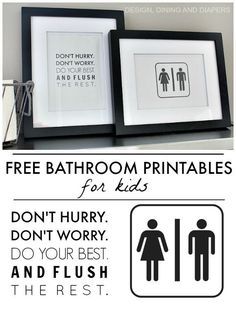 bathroom printables for kids don't hurry do your best and flush the rest