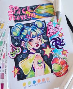 Marker Illustration Art, Alcohol Marker Sketchbook, Trippydraws Art, Colorful Sketchbook Ideas, Colour Pen Drawing, Ohuhu Markers Art Ideas, Acrylic Pen Art, Sketchbook Decoration, Alcohol Marker Drawings