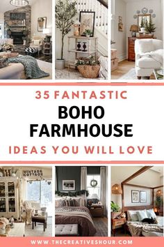 the words, 35 fantastic boho farmhousee ideas you will love