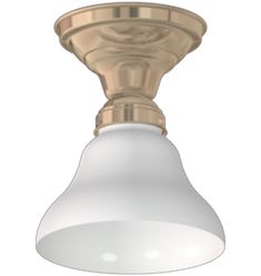 a white light fixture with a glass shade