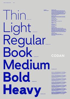 the front cover of thin light regular book medium bold heavy type, with different font and colors