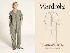 the sewing pattern for this jumpsuit is easy to sew