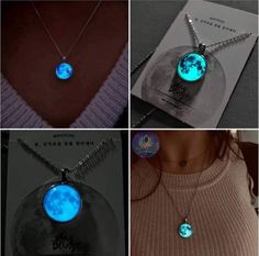 قلادات متدلية, Galaxy Jewelry, Bff Jewelry, Magical Jewelry, Dark Moon, Pendant For Women, Girly Accessories