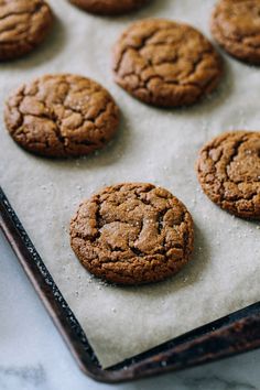 chocolate cookies on a baking sheet ready to be baked