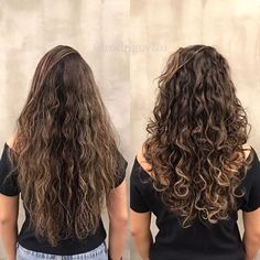 3a Curls, Perm Curls, Long Hair Perm, Curly Perm, Ombre Curly Hair, Hairstyles Bangs, Deva Cut, Layered Curly Hair