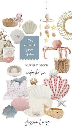 the cover of nursery decor under the sea