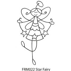 a drawing of a fairy with stars on her wings