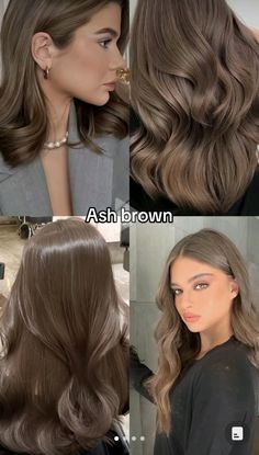 Light Brown Hair Styles, Brown Hair Styles, Brunette Tones, Light Brunette Hair, Rambut Brunette, Light Brunette, Korean Hair Color