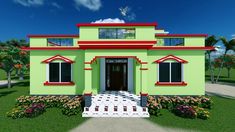 Small House 3 Bedroom, Modern Village House Design, Smart House Plans, Small Apartment Plans, 4 Bedroom House Designs, Philippines House Design