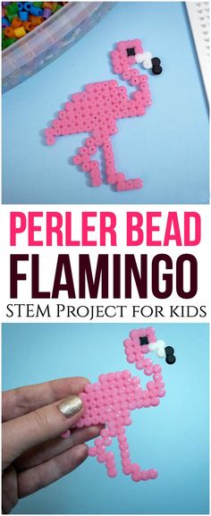 Flamingo Crafts For Kids, Bead Flamingo, Flamingo Bingo, Flamingo Crafts, Flamingo Classroom, Flamingo Projects, Flamingo Craft, Stem Projects For Kids, Craft Kids