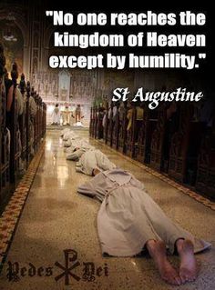 a person laying on the ground in front of a row of pews with a quote from st augustine