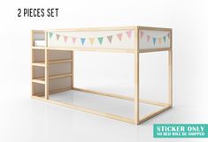 there are two pieces set for the children's bunk bed with storage drawers and no mattresses