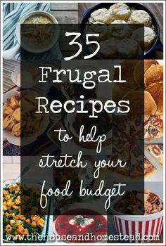 the words 25 frugal recipes to help stretch your food budget on top of it