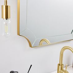 Moon Mirror® Minuette Scalloped Bathroom Vanity Wall Mirror Brushed Gold Kylie House, Irregular Mirrors, Traditional Bathroom Mirrors, Bathroom Decor Wall, Moon Mirror, Vanity Wall Mirror, Mirror Crafts, Mirror Material, Glass Floats