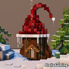 💾Available for Download on Patreon 💾  🎅 Santa Hat Abode 🎅  Christmas isnt Christmas without a santa hat! and one has seemed to make its way onto this tiny cottage abode! A perfect addition to any minecraft world! Minecraft Christmas House, Simple Minecraft Builds, Minecraft World, Minecraft Things, Minecraft House Plans, Cartoon Video Games, Medieval Village