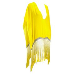 Check out this item from 1stdibs! S/S 2004 Gucci by Tom Ford Chain Link Yellow Ombré Fringe Kaftan Cover Up NWT: https://www.1stdibs.com/id-v_14915402 Yellow Spring Festival Cover-up, Raymond Meier, Gucci By Tom Ford, Jessica Miller, Daria Werbowy, 00s Style, Carolyn Murphy, Yellow Ombre, Mario Testino