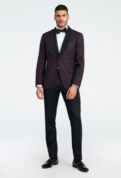 Refined and sophisticated, the Highworth Burgundy Dinner Jacket lets you take the night in style. Wool Tuxedo Blazer With Welt Pockets, Designer Winter Tuxedo With Notch Lapel, Luxury Long Sleeve Tuxedo For Office, Designer Notch Lapel Blazer For Formal Occasions, Tailored Wool Tuxedo Blazer, Custom Fit Wool Blazer With Suit Collar, Wool Collared Custom Fit Blazer, Tuxedo Style Blazer With Pressed Crease And Long Sleeves, Wool Tuxedo Blazer With Notch Lapel