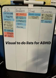 Visual to do lists for those with ADHD very successful and helpful #CreativeIdeas #The #Home #Creating #Cleaning #Inspiration #Ultimate #Trends #Tidy #Motivation #to #Guide #a #Schedule #for #a Home To Do List Board, Visual Planning Board, Neurodivergent Life Hacks, Visual Organization Ideas, 5s Organization, To Do List Organization, Master To Do List, Task Organization, Visual Organization