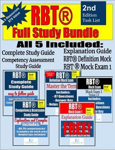 an advertisement for the rrt study bundle with text and instructions to read, complete