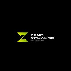 the logo for zero exchange is shown on a black background with yellow and green letters