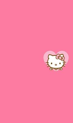 the hello kitty wallpaper is in pink