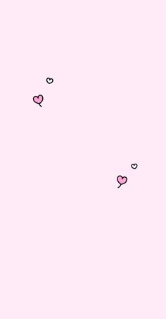 a pink background with hearts floating in the air