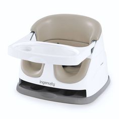 an infant seat with two seats attached to it