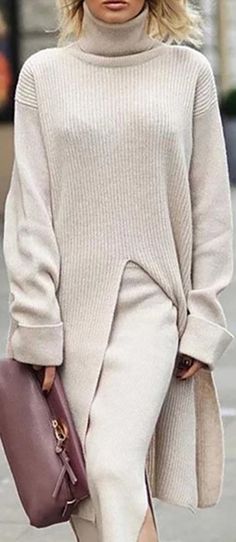 Lana Style, Hot Sweater, Autumn Outfits, Women Sweater, Long Sleeve Turtleneck, Casual Sweaters, Mode Inspiration, Sweater Fashion, Outfits Casuales