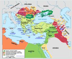 a map of the middle east showing major cities and their territorial boundaries, including country