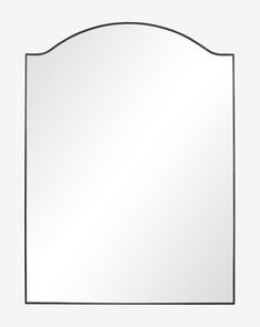 a white mirror with a black border around it