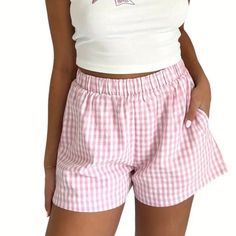 Viral Pink Y2k Plaid Shorts. Brand New, Never Worn Or Washed. So Cute For Lounging Or Running Errands. Has Two Pockets On The Back And Two In The Front. Made With 100% Polyester. Is A Size M But Fits More Like A Small For That Slightly Oversized Look. Cute Summer Pants With Pockets, Y2k Style Summer Shorts With Pockets, Y2k Style Shorts With Pockets For Summer, Y2k Shorts With Pockets For Summer, Y2k Bottoms With Built-in Shorts For Summer, Spring Y2k Style Cotton Shorts, Spring Y2k Cotton Shorts, Y2k Style Cotton Shorts For Spring, Y2k Bottoms With Built-in Shorts For Spring