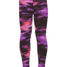 Kids Galaxy Leggings Galaxy Leggings, Leggings Design, Purple Black, Kids Bottoms, Colorful Leggings, Purple And Black, Kids Shop, Leggings, Purple