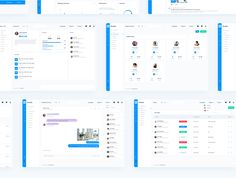 six screens showing the user's dashboards in different stages of development, from one to five